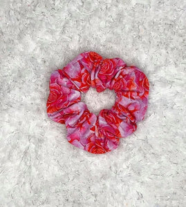 Pink Pop Roses Scrunchie
