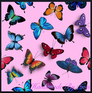 Butterflies on pink