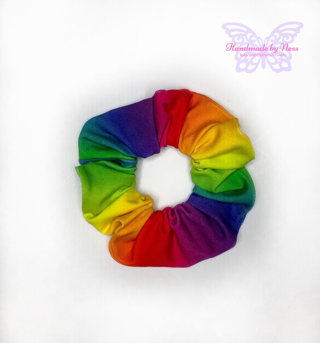 Neon Rainbow Scrunchie